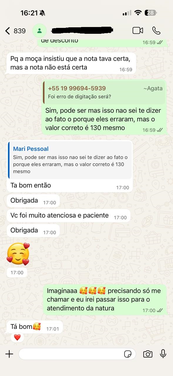 Print de conversa do grupo